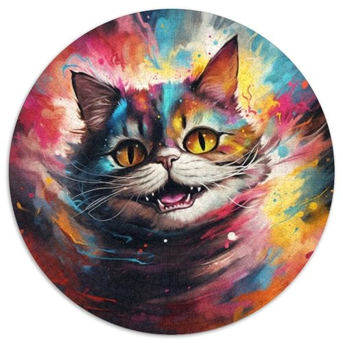 Puzzle für Erwachsene, 1000 Teile, farbige Katzen-Puzzles aus Karton, perfekt für Halloween, Weihnachten, Geburtstagsgeschenk, 67,5 x 67,5 cm von LGSHENG