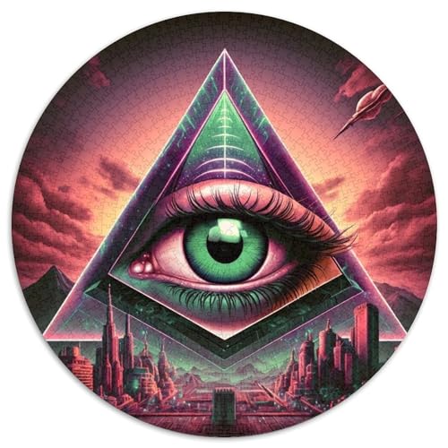 Puzzle für Erwachsene, 1000 Teile, farbiges Schüler-Kartonpuzzle, Denkspiel für Teenager, 67,5 x 67,5 cm von LGSHENG