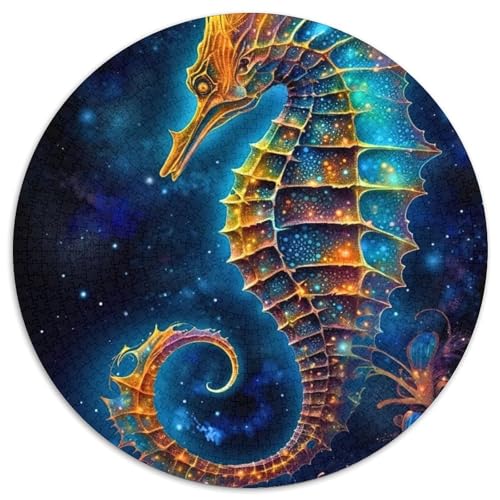 Puzzle für Erwachsene, 1000 Teile, kosmisches Seepferdchen-Puzzle, Familienaktivitätsspiel für Teenager, anspruchsvolles Denkspiel (67,5 x 67,5 cm) von LGSHENG