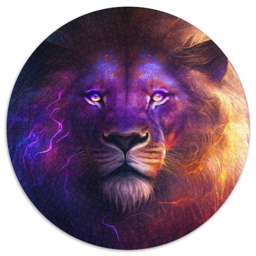Puzzle für Erwachsene, 1000 Teile, lila Löwe, Kartonpuzzle, perfekt für Halloween, Weihnachten, Geburtstagsgeschenk, 67,5 x 67,5 cm von LGSHENG