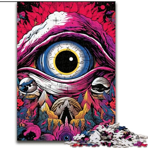 Puzzle für Erwachsene, 1000 Teile, psychedelische Augen, anspruchsvolles Denkspiel für Teenager, Spaß für den Spieleabend mit der Familie (Größe: 26x38cm) von LGSHENG