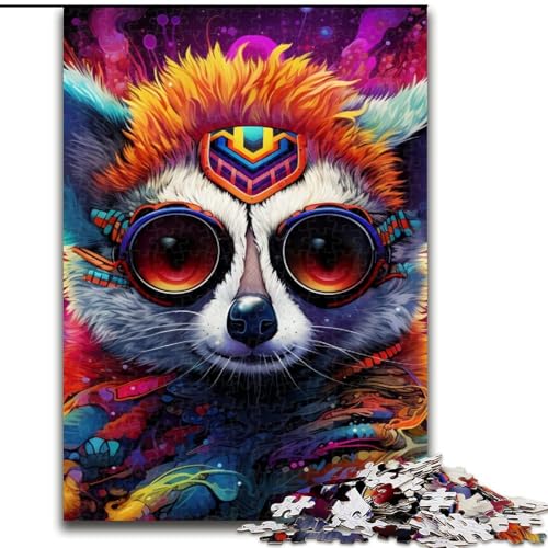 Puzzle für Erwachsene, 1000 Teile, psychedelisches Affen-Puzzle, Aktivität zur Stärkung der Familienbindung, einzigartiges Geschenk für Feiertage und Geburtstage (Größe: 50x75cm) von LGSHENG