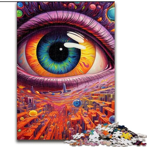 Puzzle für Erwachsene, 1000 Teile, psychedelisches Augen-Puzzle, anspruchsvolles Denkspiel für Teenager, perfekt als Heimdekoration oder Geschenk (Größe: 50x75cm) von LGSHENG