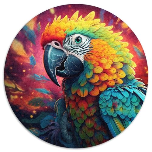 Puzzle für Erwachsene, 1000 Teile, rund, Art Parrot, Denksportaufgabe, interaktives Familienspiel, geeignet für Kinder ab 14 Jahren, 67,5 x 67,5 cm Puzzle für Erwachsene, 1000 Teile, rund, Art Parrot, Denksportaufgabe, interaktives Familienspiel, geeignet für Kinder ab 14 Jahren, 67,5 x 67,5 cm von LGSHENG