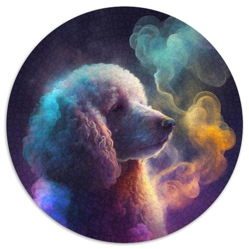 Puzzle für Erwachsene, 1000 Teile, rund, Pudelnebel, interaktives Familienspiel, Denksportaufgabe, Lernspielzeug, 67,5 x 67,5 cm Puzzle für Erwachsene, 1000 Teile, rund, Pudelnebel, interaktives Familienspiel, Denksportaufgabe, Lernspielzeug, 67,5 x 67,5 cm von LGSHENG