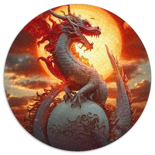 Puzzle für Erwachsene, 1000 Teile, rundes Puzzle „Brave Dragon“, kompliziertes Design für Teenager, DIY-Dekor und gehirnfördernder Spaß, 67,5 x 67,5 cm Puzzle für Erwachsene, 1000 Teile, rundes Puzzle „Brave Dragon“, kompliziertes Design für Teenager, DIY-Dekor und gehirnfördernder Spaß, 67,5 x 67,5 cm von LGSHENG