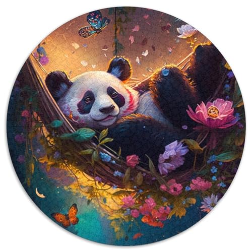 Puzzle für Erwachsene, 1000 Teile, schlafender Panda, Kartonpuzzle, perfekt für Halloween, Weihnachten, Geburtstagsgeschenk, 67,5 x 67,5 cm von LGSHENG
