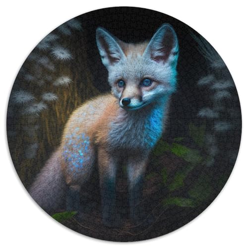 Puzzle für Erwachsene, 1000 Teile, süßer Fuchs, rund, interaktives Familienspiel, Gehirn-Herausforderung, Lernspielzeug, 67,5 x 67,5 cm Puzzle für Erwachsene, 1000 Teile, süßer Fuchs, rund, interaktives Familienspiel, Gehirn-Herausforderung, Lernspielzeug, 67,5 x 67,5 cm von LGSHENG