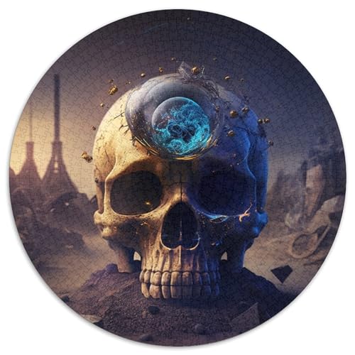 Puzzle für Erwachsene, 1000 Teile, wunderschönes rundes Totenkopf-Puzzle aus Pappe, anspruchsvolles Denkspiel für Teenager, perfekt als Heimdekoration oder Geschenk, 67,5 x 67,5 cm Puzzle für Erwachsene, 1000 Teile, wunderschönes rundes Totenkopf-Puzzle aus Pappe, anspruchsvolles Denkspiel für Teenager, perfekt als Heimdekoration oder Geschenk, 67,5 x 67,5 cm von LGSHENG