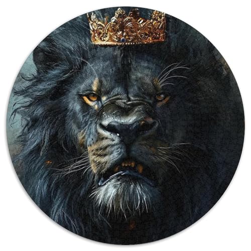 Puzzle für Erwachsene, 1000 Teile „König des Dschungels“, runde Puzzles, interaktives Familienspiel, Denksportaufgabe, Lernspielzeug, 67,5 x 67,5 cm Puzzle für Erwachsene, 1000 Teile „König des Dschungels“, runde Puzzles, interaktives Familienspiel, Denksportaufgabe, Lernspielzeug, 67,5 x 67,5 cm von LGSHENG