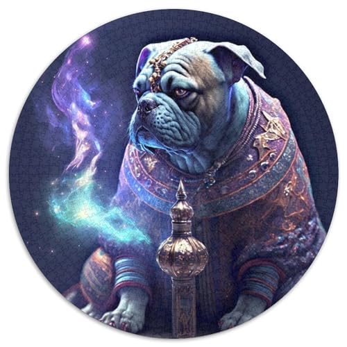 Puzzle für Erwachsene, 1000 Teile „Magische Bulldogge“, rund, aus Pappe, anspruchsvolles Denkspiel für Teenager, perfekt als Heimdekoration oder Geschenk, 67,5 x 67,5 cm Puzzle für Erwachsene, 1000 Teile „Magische Bulldogge“, rund, aus Pappe, anspruchsvolles Denkspiel für Teenager, perfekt als Heimdekoration oder Geschenk, 67,5 x 67,5 cm von LGSHENG