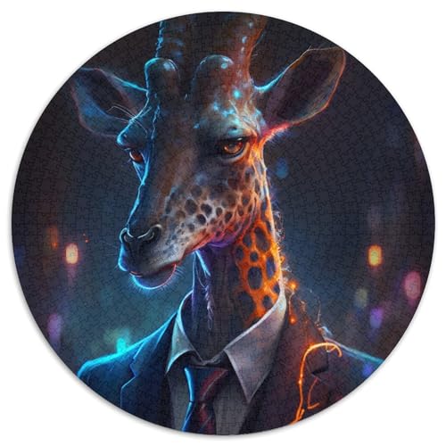 Puzzle für Erwachsene, 1000 Teile Boss Giraffe, rund, aus Pappe, anspruchsvolles Denkspiel für Teenager, perfekt als Heimdekoration oder Geschenk, 67,5 x 67,5 cm Puzzle für Erwachsene, 1000 Teile Boss Giraffe, rund, aus Pappe, anspruchsvolles Denkspiel für Teenager, perfekt als Heimdekoration oder Geschenk, 67,5 x 67,5 cm von LGSHENG