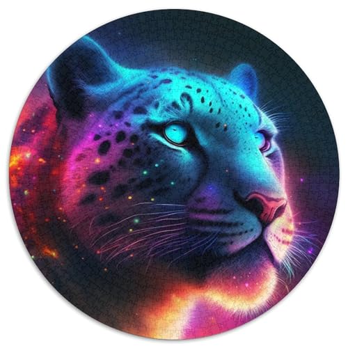Puzzle für Erwachsene, 1000 Teile Schneeleopard, nebulös, rund, interaktives Familienspiel, Denksportaufgabe, Lernspielzeug, 67,5 x 67,5 cm Puzzle für Erwachsene, 1000 Teile Schneeleopard, nebulös, rund, interaktives Familienspiel, Denksportaufgabe, Lernspielzeug, 67,5 x 67,5 cm von LGSHENG