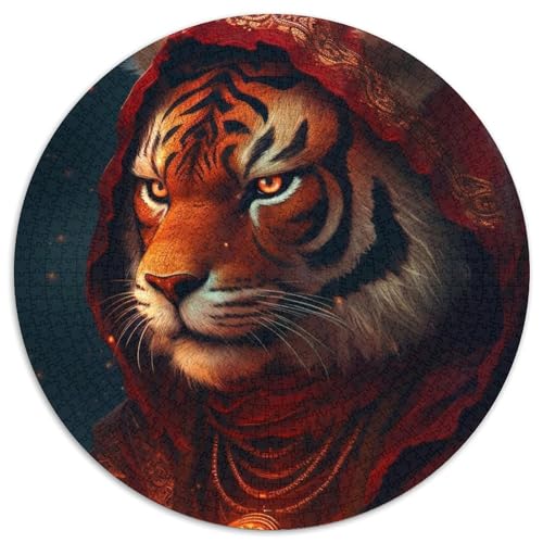 Puzzle für Erwachsene, 1000 Teile Tiger Shamans, rundes Puzzle, interaktives Familienspiel, Gehirn-Herausforderung, Lernspielzeug, 67,5 x 67,5 cm Puzzle für Erwachsene, 1000 Teile Tiger Shamans, rundes Puzzle, interaktives Familienspiel, Gehirn-Herausforderung, Lernspielzeug, 67,5 x 67,5 cm von LGSHENG