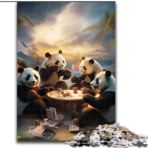 Puzzle für Erwachsene, 1000 Tiere, die Poker Spielen, Denksportspiel für Teenager, Familienspieleabend (Größe: 26x38cm) von LGSHENG