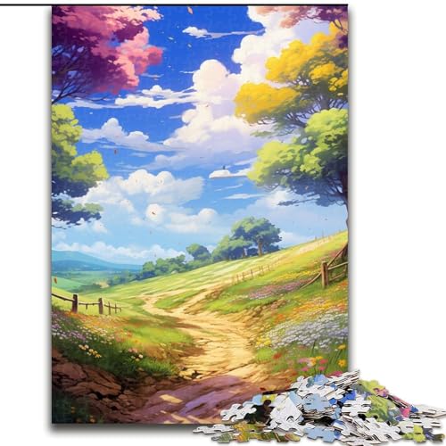 Puzzle für Erwachsene, 1000-teiliges Anime-Malpuzzle für Teenager und Familien, perfekte DIY-Dekoration und knifflige Herausforderung (Größe: 26x38cm) von LGSHENG