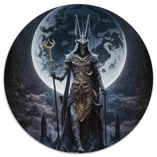 Puzzle für Erwachsene, 1000-teiliges Anubis-Rundpuzzle, interaktives Familienspiel, Denksportaufgabe, Lernspielzeug, 67,5 x 67,5 cm Puzzle für Erwachsene, 1000-teiliges Anubis-Rundpuzzle, interaktives Familienspiel, Denksportaufgabe, Lernspielzeug, 67,5 x 67,5 cm von LGSHENG