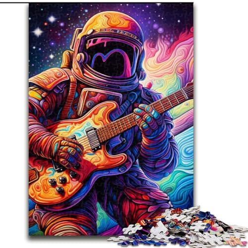 Puzzle für Erwachsene, 1000-teiliges Astronauten-Gitarren-Puzzle, interaktives Familienspiel, ideal für Teenager, Denksport-Geschenk (Größe: 50x75cm) von LGSHENG