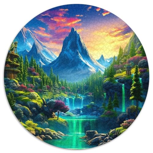 Puzzle für Erwachsene, 1000-teiliges Berglandschafts-Puzzle aus Karton, anspruchsvolles Denkspiel, Familienaktivität, Heimdekoration, (67,5 x 67,5 cm) von LGSHENG