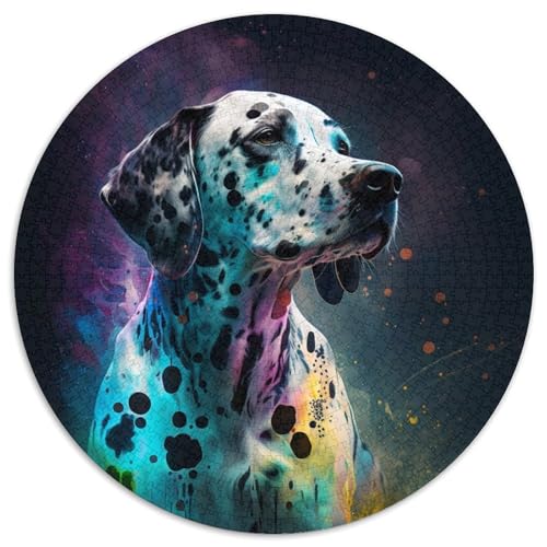 Puzzle für Erwachsene, 1000-teiliges Dalmatiner-Rundpuzzle, interaktives Familienspiel, Denksportaufgabe, Lernspielzeug, 67,5 x 67,5 cm Puzzle für Erwachsene, 1000-teiliges Dalmatiner-Rundpuzzle, interaktives Familienspiel, Denksportaufgabe, Lernspielzeug, 67,5 x 67,5 cm von LGSHENG