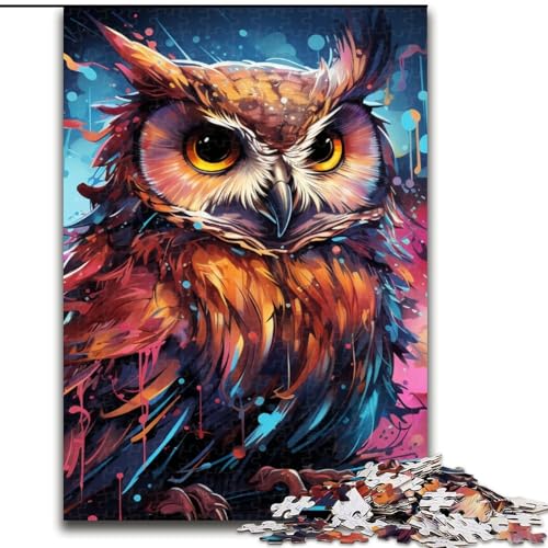Puzzle für Erwachsene, 1000-teiliges Fantasy Art Owl Puzzle-Denkspiel für Teenager, Familienspieleabend (Größe: 50x75cm) von LGSHENG