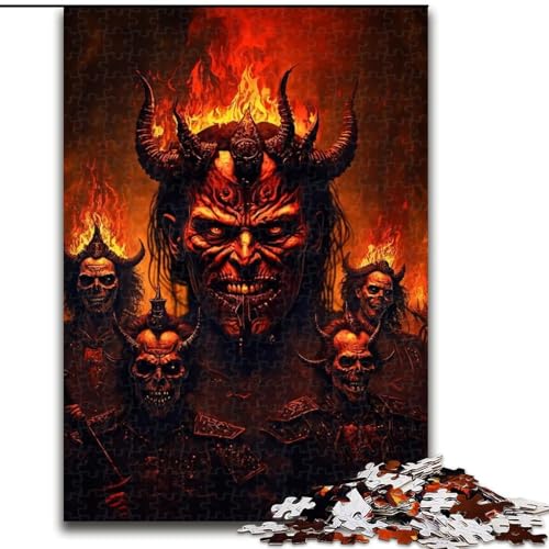 Puzzle für Erwachsene, 1000-teiliges Höllendämonen-Puzzle, Familie und Freunde, geeignet für Kinder ab 14 Jahren (Größe: 26x38cm) von LGSHENG