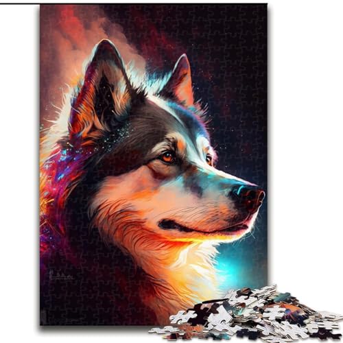 Puzzle für Erwachsene, 1000-teiliges Husky-Hunde-Puzzle, anspruchsvolles Denkspiel für Teenager, perfekt als Heimdekoration oder Geschenk (Größe: 50x75cm) von LGSHENG