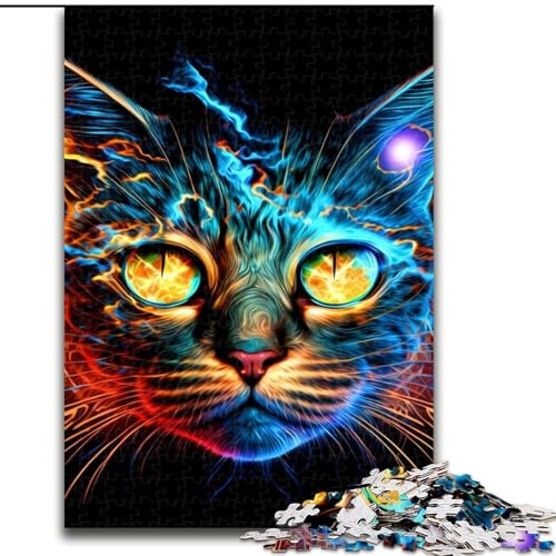 Puzzle für Erwachsene, 1000-teiliges Katzenpuzzle, Familienaktivitätsspiel für Teenager, anspruchsvolles Denkspiel (Größe: 26x38cm) von LGSHENG