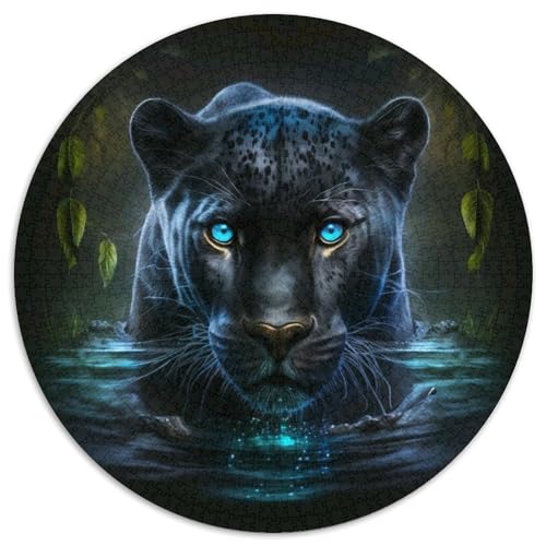 Puzzle für Erwachsene, 1000-teiliges Leoparden-Puzzle, rund, interaktives Familienspiel, Denksportaufgabe, Lernspielzeug, 67,5 x 67,5 cm Puzzle für Erwachsene, 1000-teiliges Leoparden-Puzzle, rund, interaktives Familienspiel, Denksportaufgabe, Lernspielzeug, 67,5 x 67,5 cm von LGSHENG