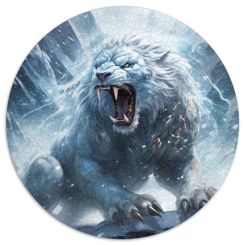 Puzzle für Erwachsene, 1000-teiliges Löwen-Puzzle aus rundem Karton, anspruchsvolles Denkspiel für Teenager, perfekt als Heimdekoration oder Geschenk, 67,5 x 67,5 cm Puzzle für Erwachsene, 1000-teiliges Löwen-Puzzle aus rundem Karton, anspruchsvolles Denkspiel für Teenager, perfekt als Heimdekoration oder Geschenk, 67,5 x 67,5 cm von LGSHENG