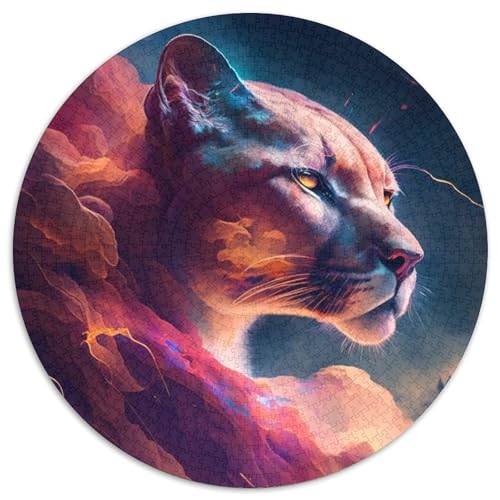 Puzzle für Erwachsene, 1000-teiliges Puma-Nebel-Puzzle aus Pappe, anspruchsvolles Denkspiel, Familienaktivität, Heimdekoration, (67,5 x 67,5 cm) von LGSHENG