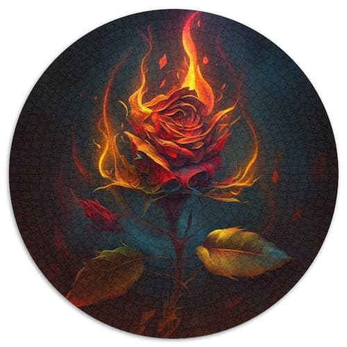 Puzzle für Erwachsene, 1000-teiliges Rosen-Puzzle, rund, kompliziertes Design für Teenager, DIY-Dekor und gehirnfördernder Spaß, 67,5 x 67,5 cm Puzzle für Erwachsene, 1000-teiliges Rosen-Puzzle, rund, kompliziertes Design für Teenager, DIY-Dekor und gehirnfördernder Spaß, 67,5 x 67,5 cm von LGSHENG
