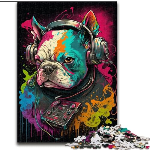 Puzzle für Erwachsene, 1000-teiliges Spiel, Bulldog-Puzzle, Denksportspiel für Teenager, Familienspieleabend (Größe: 50x75cm) von LGSHENG