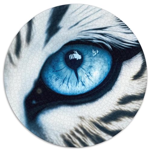 Puzzle für Erwachsene, 1000-teiliges Tiger-Rundpuzzle, interaktives Familienspiel, Denksportaufgabe, Lernspielzeug, 67,5 x 67,5 cm Puzzle für Erwachsene, 1000-teiliges Tiger-Rundpuzzle, interaktives Familienspiel, Denksportaufgabe, Lernspielzeug, 67,5 x 67,5 cm von LGSHENG