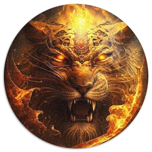 Puzzle für Erwachsene, 1000-teiliges Tiger-Rundpuzzle, interaktives Familienspiel, Denksportaufgabe, Lernspielzeug, 67,5 x 67,5 cm Puzzle für Erwachsene, 1000-teiliges Tiger-Rundpuzzle, interaktives Familienspiel, Denksportaufgabe, Lernspielzeug, 67,5 x 67,5 cm von LGSHENG
