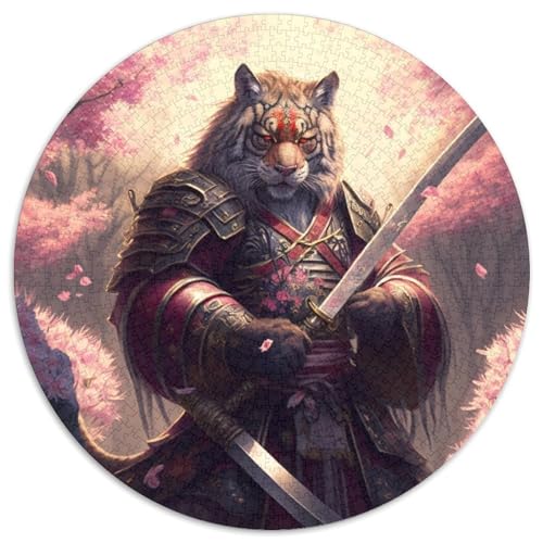 Puzzle für Erwachsene, 1000-teiliges Tiger-Rundpuzzle, interaktives Familienspiel, Denksportaufgabe, Lernspielzeug, 67,5 x 67,5 cm Puzzle für Erwachsene, 1000-teiliges Tiger-Rundpuzzle, interaktives Familienspiel, Denksportaufgabe, Lernspielzeug, 67,5 x 67,5 cm von LGSHENG