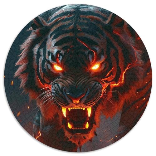 Puzzle für Erwachsene, 1000-teiliges Tiger-Rundpuzzle, interaktives Familienspiel, Denksportaufgabe, Lernspielzeug, 67,5 x 67,5 cm Puzzle für Erwachsene, 1000-teiliges Tiger-Rundpuzzle, interaktives Familienspiel, Denksportaufgabe, Lernspielzeug, 67,5 x 67,5 cm von LGSHENG