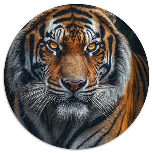 Puzzle für Erwachsene, 1000-teiliges Tiger-Rundpuzzle, interaktives Familienspiel, Denksportaufgabe, Lernspielzeug, 67,5 x 67,5 cm Puzzle für Erwachsene, 1000-teiliges Tiger-Rundpuzzle, interaktives Familienspiel, Denksportaufgabe, Lernspielzeug, 67,5 x 67,5 cm von LGSHENG