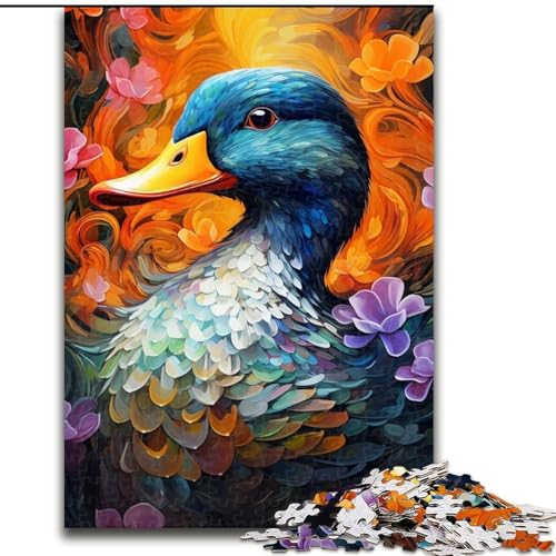 Puzzle für Erwachsene, 1000-teiliges buntes Enten-Puzzle, Familie und Freunde, geeignet für Kinder ab 14 Jahren (Größe: 26x38cm) von LGSHENG