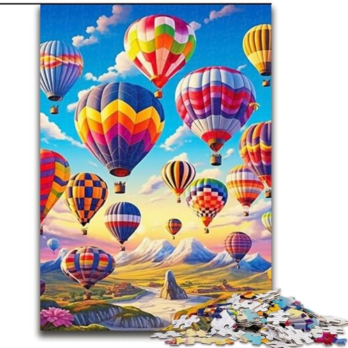 Puzzle für Erwachsene, 1000-teiliges buntes Heißluftballon-Puzzle-Denkspiel für Teenager, Familienspieleabend (Größe: 50x75cm) von LGSHENG