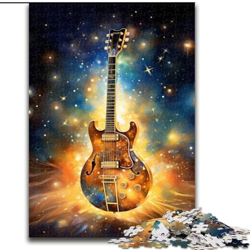 Puzzle für Erwachsene, 1000-teiliges buntes Star-Gitarren-Puzzle, Spielgeschenk für Erwachsene, interaktives Familienspiel, Gehirn-Herausforderungsgeschenk (Größe: 50x75cm) von LGSHENG