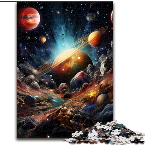 Puzzle für Erwachsene, 1000-teiliges buntes Universum-Puzzle-Denkspiel für Teenager, Familienspieleabend (Größe: 26x38cm) von LGSHENG