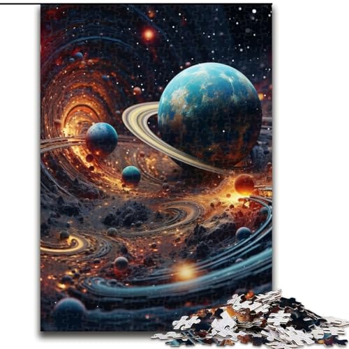 Puzzle für Erwachsene, 1000-teiliges buntes Universum-Puzzle-Denkspiel für Teenager, Familienspieleabend (Größe: 26x38cm) von LGSHENG