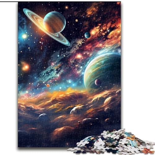 Puzzle für Erwachsene, 1000-teiliges buntes Universum-Puzzle-Denkspiel für Teenager, Familienspieleabend (Größe: 26x38cm) von LGSHENG