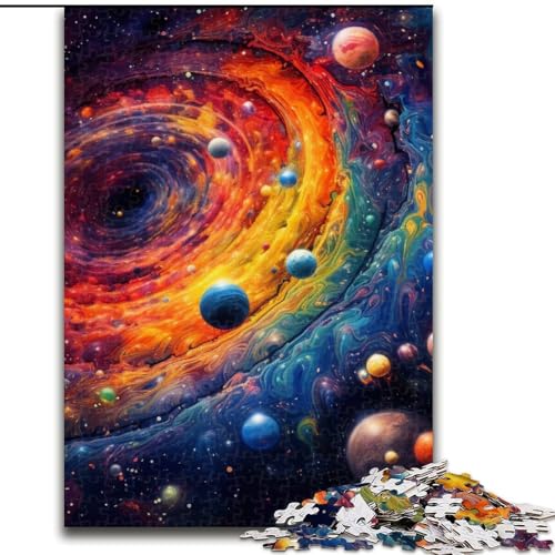 Puzzle für Erwachsene, 1000-teiliges buntes Universum-Puzzle-Denkspiel für Teenager, Familienspieleabend (Größe: 50x75cm) von LGSHENG