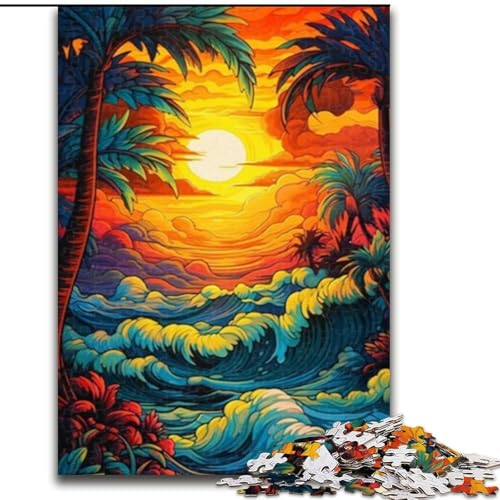 Puzzle für Erwachsene, 1000-teiliges wunderschönes Strandpuzzle, Familie und Freunde, geeignet für Kinder ab 14 Jahren (Größe: 26x38cm) von LGSHENG