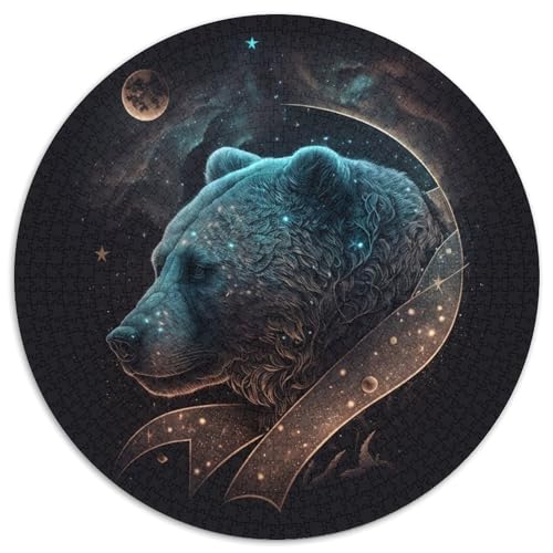 Puzzle für Erwachsene 1000 Braunbär 1000-teiliges Puzzle für Erwachsene für Jugendliche Lernspiele Geschenke 67,5 x 67,5 cm von LGSHENG