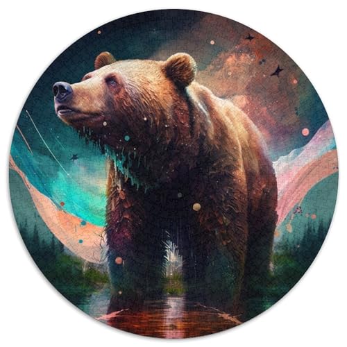 Puzzle für Erwachsene 1000 Braunbär 1000-teiliges Puzzle für Erwachsene für Jugendliche Lernspiele Geschenke 67,5 x 67,5 cm von LGSHENG