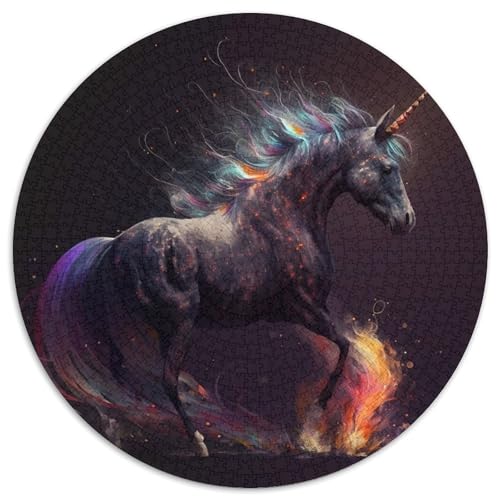 Puzzle für Erwachsene 1000 Einhorn 1000-teiliges Puzzle für Erwachsene für Jugendliche Lernspiele Geschenke 67,5 x 67,5 cm von LGSHENG