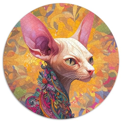Puzzle für Erwachsene 1000 Stück, haarlose Katze, 1000-teiliges Puzzle für Erwachsene für Jugendliche, Lernspiele, Geschenke, 67,5 x 67,5 cm Puzzle für Erwachsene 1000 Stück, haarlose Katze, 1000-teiliges Puzzle für Erwachsene für Jugendliche, Lernspiele, Geschenke, 67,5 x 67,5 cm von LGSHENG